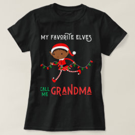 Mijn favoriete elven noemen me oma Nana Mimi Xmas T-shirt
