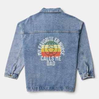 Mijn favoriete Er verpleegster noemt me papa Proud Denim Jacket