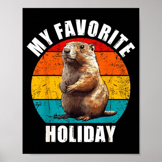 Mijn favoriete feestdag grappige Groundhog Day 202 Poster (Voorkant)