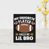 Mijn favoriete Football speler noemt me Lil Bro Kaart (Gele Bloem)