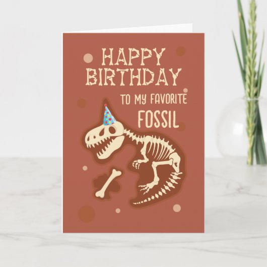 Mijn favoriete Fossil Verjaardagsgroet Bedankkaart (Voorkant)