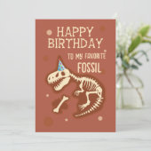 Mijn favoriete Fossil Verjaardagsgroet Kaart (Staand voorkant)
