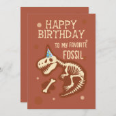 Mijn favoriete Fossil Verjaardagsgroet Kaart (Voorkant / Achterkant)