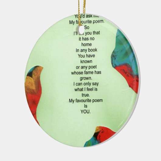 Mijn favoriete gedicht keramisch ornament (Links)