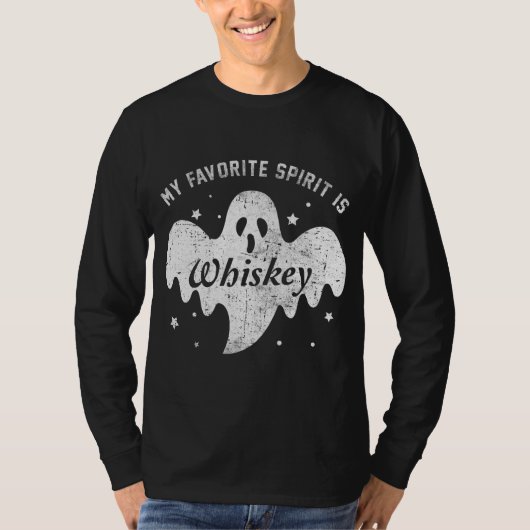 Mijn favoriete geest is Whiskey Funny Boo Ghost T-shirt (Voorkant)