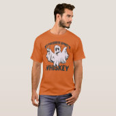 Mijn favoriete geest is Whiskey Halloween Ghost T-shirt (Voorkant volledig)
