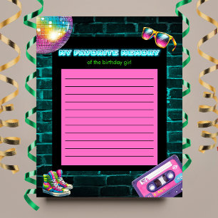 Mijn favoriete geheugen 90s Neon Disco Verjaardags