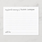 Mijn favoriete geheugen Funeral Modern Attendance  (Achterkant)