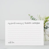 Mijn favoriete geheugen Funeral Modern Attendance  Briefpapier (Staand voorkant)