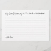 Mijn favoriete geheugen Funeral Modern Attendance  Briefpapier (Voorkant)