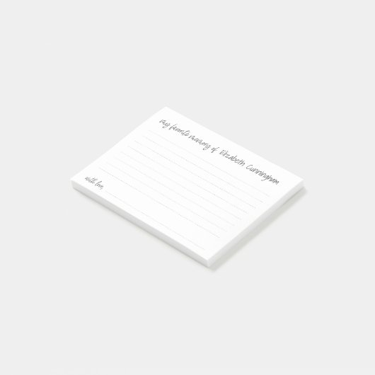 Mijn favoriete geheugen Funeral Modern Attendance  Post-it® Notes (Schuin)