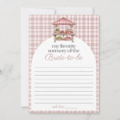 Mijn Favoriete Geheugen Land Markt Bruids spel kaa Kaart (Voorkant)