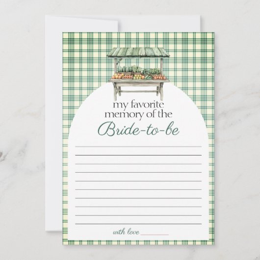 Mijn Favoriete Geheugen Land Markt Bruids spel kaa Kaart (Voorkant)