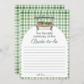 Mijn Favoriete Geheugen Land Markt Bruids spel kaa Kaart (Voorkant / Achterkant)