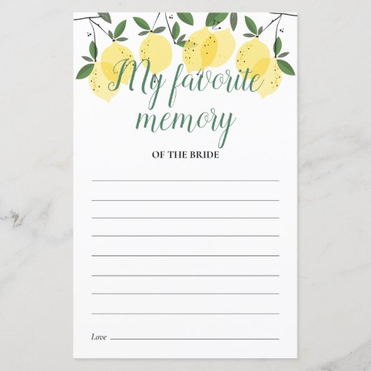 Mijn favoriete geheugenkaartleemons Vrijgezellenfe (Voorkant)