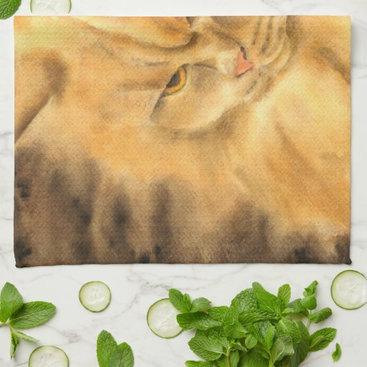 Mijn favoriete gemberkat theedoek (Gevouwen)