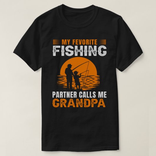 Mijn favoriete Geviste Partner roept me GRANDPA Vi T-shirt (Design voorkant)