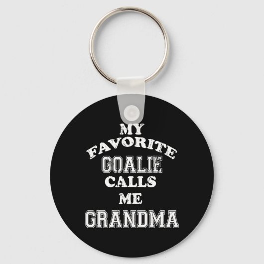Mijn favoriete Goalie noemt me oma Soccer Hockey Sleutelhanger (Voorkant)