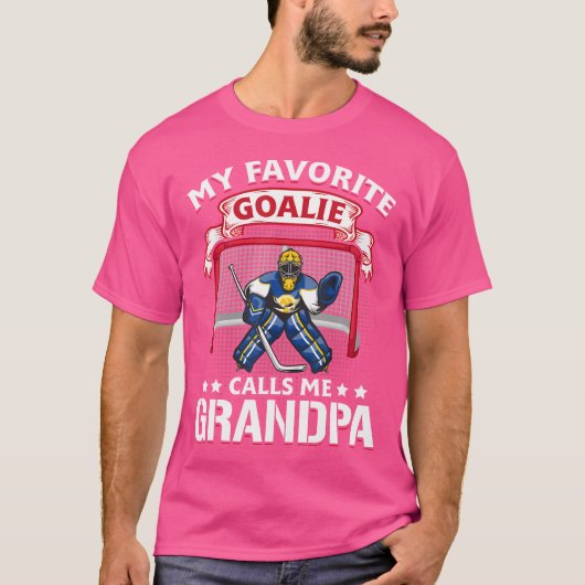 Mijn favoriete Goalie noemt me opa Soccer Hockey T-shirt (Voorkant)