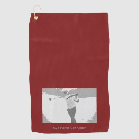 Mijn favoriete golfcoach golfhanddoek (Voorkant)