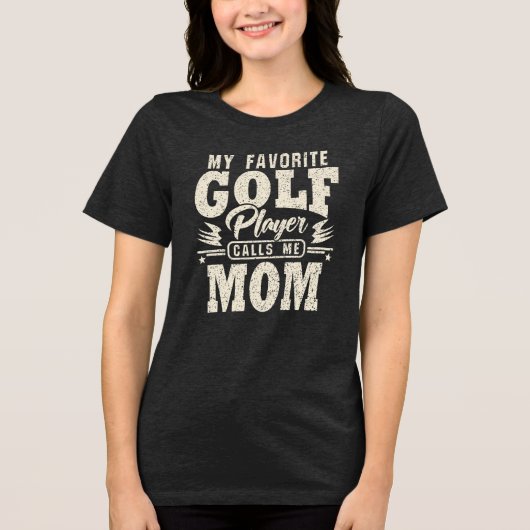 Mijn favoriete golfspeler belt me Tri-Blend shirt (Voorkant)
