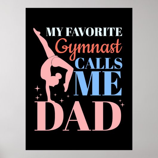 Mijn favoriete Gymnast noemt me papa Poster (Voorkant)
