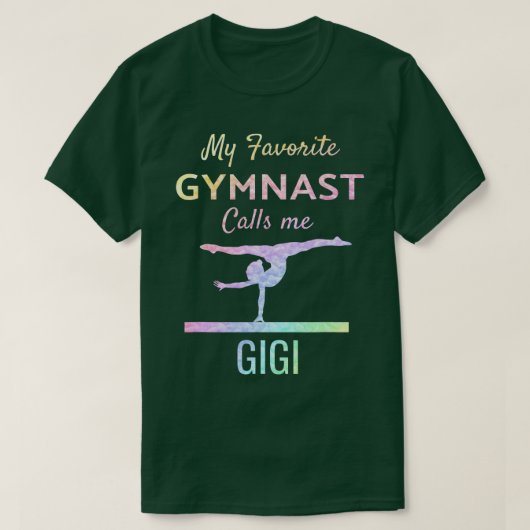 Mijn favoriete Gymnast roept me Gigi Proud Gymnast T-shirt (Design voorkant)