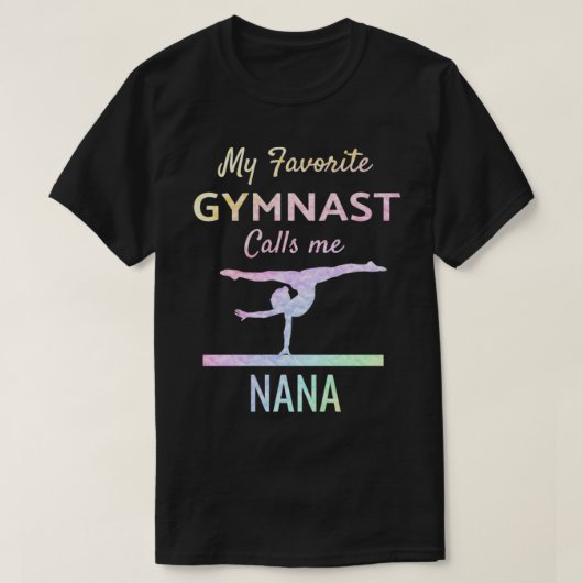 Mijn favoriete Gymnast roept me Nana Proud Gymnast T-shirt (Design voorkant)