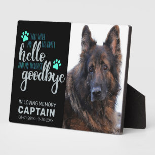 Mijn favoriete hallo huisdierhond Herdenkingsfoto Fotoplaat