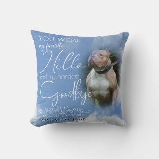 Mijn favoriete Hallo Pet Memorial Uw FOTO Kussen
