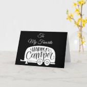 * MIJN FAVORIETE HAPY CAMPER** HAPPY BIRTHDAY KAART (Gele Bloem)