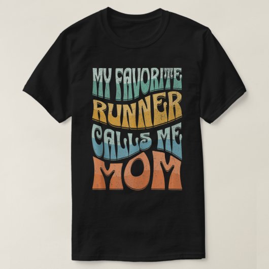 Mijn favoriete hardloper noemt me mam marathon har t-shirt (Design voorkant)