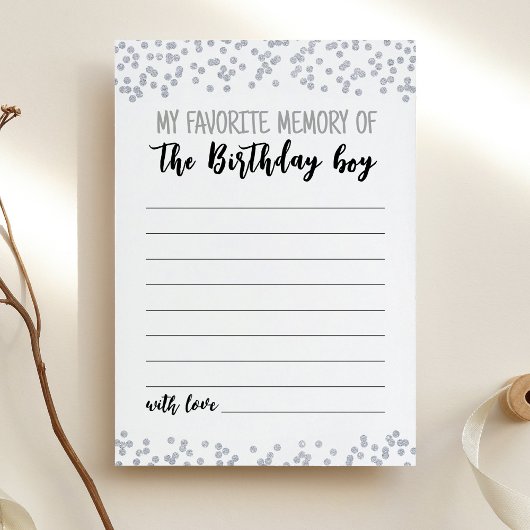 Mijn favoriete herinnering aan de Birthday boy Gam Kaart