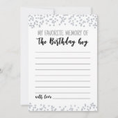 Mijn favoriete herinnering aan de Birthday boy Gam Kaart (Voorkant)