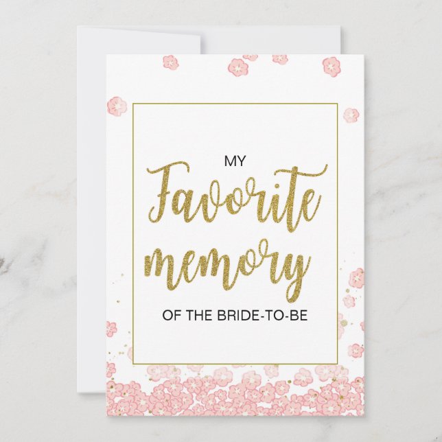 Mijn favoriete herinnering aan de bruid bord | Roz (Voorkant)