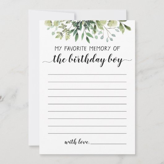 Mijn favoriete herinnering aan de Kaart van de ver (Voorkant)