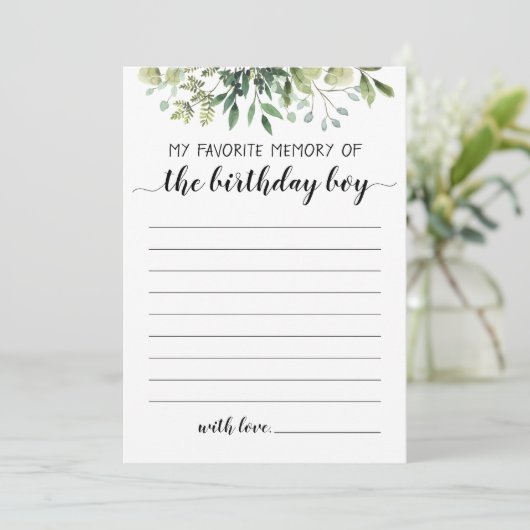 Mijn favoriete herinnering aan de Kaart van de ver (Staand voorkant)