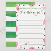 Mijn favoriete herinnering aan de Kaart van het ve (Voorkant / Achterkant)