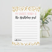 Mijn favoriete herinnering aan de Verjaardagsmeisj Kaart (Staand voorkant)