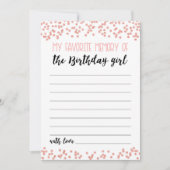 Mijn favoriete herinnering aan de Verjaardagsmeisj Kaart (Voorkant)