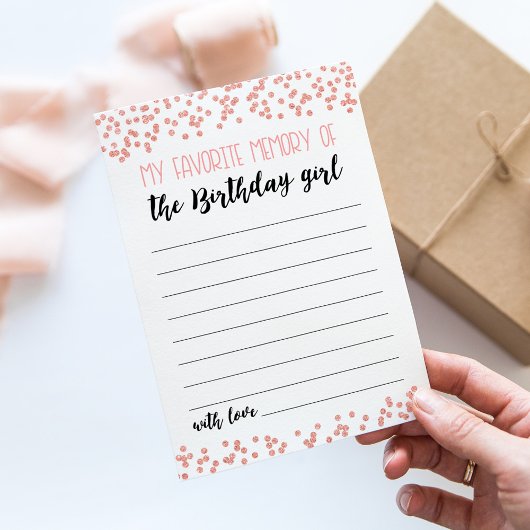 Mijn favoriete herinnering aan de Verjaardagsmeisj Kaart