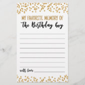 Mijn favoriete herinnering aan de wedstrijd Birthd (Voorkant)