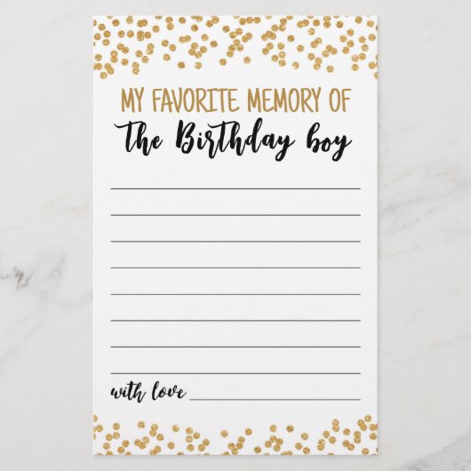 Mijn favoriete herinnering aan de wedstrijd Birthd (Voorkant)