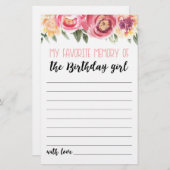 Mijn favoriete herinnering aan de wedstrijd van de (Voorkant / Achterkant)