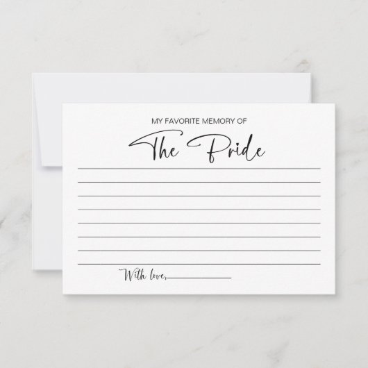 Mijn favoriete herinnering aan het bruid Kaart Vri (Voorkant)