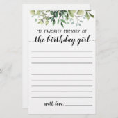 Mijn favoriete herinnering aan het meisje van de g (Voorkant / Achterkant)