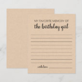 Mijn favoriete herinnering aan het meisje van de g (Voorkant / Achterkant)