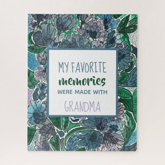 Mijn favoriete herinneringen zijn met oma Flowers Legpuzzel (Verticaal)