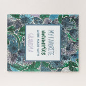 Mijn favoriete herinneringen zijn met oma Flowers Legpuzzel (Horizontaal)