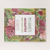 Mijn favoriete herinneringen zijn met oma Pink Flo Legpuzzel (Horizontaal)